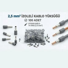 Tork 2,5 mm Izoleli Kablo Yüksüğü – 14 Awg – Gri Renk – 100 Adet