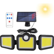 Blue Apple Güneş Enerjili Hareket Sensörlü, 3 Taraflı 171 Cob LED Aydınlatma / BA-SL15