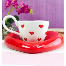 Giftmoda Puffy Kalp Dokunuşlu Kahve Seti BM-2330