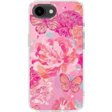 Karsu Design iPhone 16E Uyumlu Baskılı Şeffaf Telefon Kılıfı | Koleksiyon: Pink Aesthetic