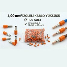 Tork 4 mm Izoleli Kablo Yüksüğü – 12 Awg – Turuncu Renk – 100 Adet