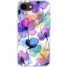 Karsu Design iPhone 16E Uyumlu Baskılı Şeffaf Telefon Kılıfı | Koleksiyon: Boho Floral