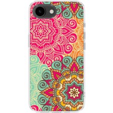 Karsu Design iPhone 16E Uyumlu Baskılı Şeffaf Telefon Kılıfı | Koleksiyon: Mandala Art