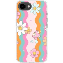 Karsu Design iPhone 16E Uyumlu Baskılı Şeffaf Telefon Kılıfı | Koleksiyon: Y2K Retro Patterns