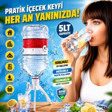 Astakos 5 Lt Mini Sebil Içecek Dağıtıcı Kırılmaz Pp Musluklu Taşınabilir Çok Amaçlı Sebil Taşıabilir Braket