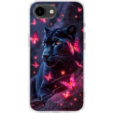 Karsu Design iPhone 17E Uyumlu Baskılı Şeffaf Telefon Kılıfı | Koleksiyon: Minimal Black Panther