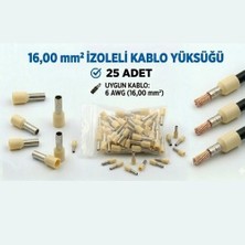 Tork 16 mm Izoleli Kablo Yüksüğü – 6 Awg – Fildişi Renk – 25 Adet
