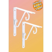 Karaaliler Raf Altı Raf Tutucu Ayak Raf Altı Ferforje 145 x 195 mm 2 Adet