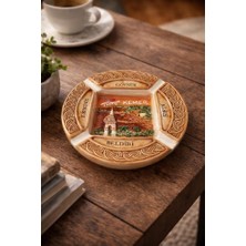 Kemer Temalı Seramik Küllük – Dekoratif Hediyelik, Vintage Masa Üstü Aksesuar (12 Cm)