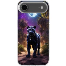 Karsu Design iPhone 17 Air Uyumlu Baskılı Şeffaf Telefon Kılıfı | Koleksiyon: Minimal Black Panther