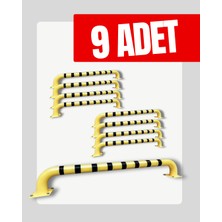 UZM PARK 9 Adet Standart Sabit Araç Park Stoperi Otopark Yol Trafik Bariyeri 180X12CM