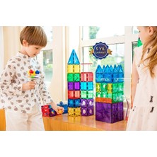 Magblock Manyetik Yapı Blokları - 128 Parça - Eğitici Oyuncak - Zeka Geliştirici Oyun Seti