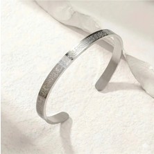 Deryora Ayetel Kürsi Bileklik Paslanmaz Çelik Ayarlanabilir Erkek/kadın Bileklik