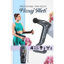 Ensiga Yeni Nesil Profesyonel LCD Göstergeli Şarjlı Tüm Vucut Masaj Tabancası Çok Fonksiyon Fıtness Masajı