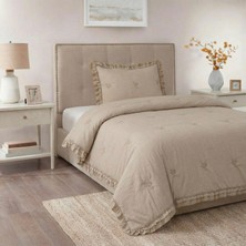Nevore Home Perla Çiçek Desenli Tek Kişilik Yatak Örtüsü Seti 180X240 cm