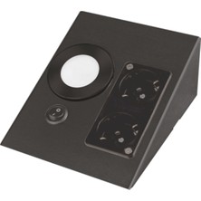 Cata Ct 5110 Siyah Kasa 5W Çift Prizli Tezgah Aydınlatma Beyaz Işık 6400K
