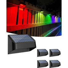 Blue Apple Güneş Enerjili 8 Renk Geçişli Duvar Aydınlatma (4 Adet) / BA-SL16