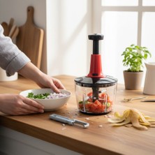  pratik büyük boy el robotu yeni nesil doğrayıcı manuel üstten basmalı el rondosu 5 bıçaklı