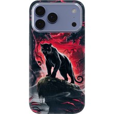 Karsu Design iPhone 17 Pro Uyumlu Baskılı Şeffaf Telefon Kılıfı | Koleksiyon: Minimal Black Panther