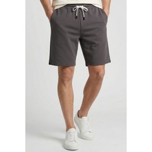 Tommy Life Koyu Gri Standart Fit Basic Arka Cepli Erkek Şort - 81314