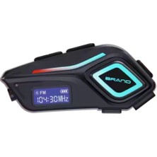 Gunkes K08 LED Fenerli Intercom Bluetooth Motosiklet Kask Kulaklığı Intercom Kulaklık