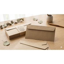 Asil Diplomat Zarf 10,5X24 90 gr Kraft Penceresiz 25 Li