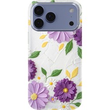 Karsu Design iPhone 17 Pro Uyumlu Baskılı Şeffaf Telefon Kılıfı | Koleksiyon: Pastel Flower Patterns