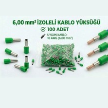 Tork 6 mm Izoleli Kablo Yüksüğü – 10 Awg – Yeşil Renk – 100 Adet