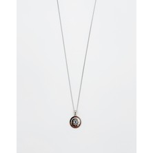 Mavika Jewellery White Gold Plated Locked Eye Kolye