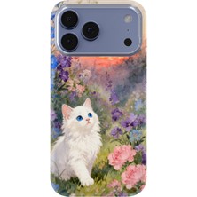 Karsu Design iPhone 17 Pro Uyumlu Baskılı Şeffaf Telefon Kılıfı | Koleksiyon: Minimal Cat Line Art