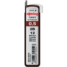 Rotring Min Versatil Kalem Ucu Hi-Polymer 2B 0.5 Mm S0312630 (10 Tüp)