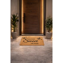 Esnature Evim Evim Güzel Evim Home Sweet Home Kahverengi Kapı Önü Paspası 45X70 cm