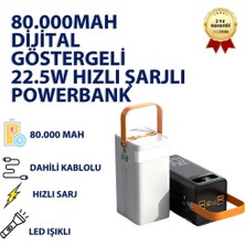Hızlı Store 80.000 Mah Powerbank  Hızlı Şarj  Taşınabilir Aydınlatma  Çoklu Çıkış  Destekli