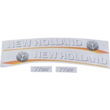 Peren Traktör New Holland TT65 Yan Yazı Takımı Sarı Tip Kaporta Etiketi Sağ - Sol Kaput Sticker Seti