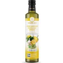 Zühre Ana Limon Sarımsak Maydanoz Sirkesi Doğal Fermantasyon Lemon Garlic Parsley Vinegar 500 ml