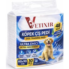 Vetixir Köpek Çiş Pedi 30’lu Süper Emici Sızdırmaz Köpek Tuvalet Eğitim Pedi Training Ped 60X90