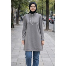 Esra Butik Kadın Yarım Fermuarlı Tunik – Rahat Kesim, Günlük ve Spor Kullanıma Uygun