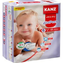 Kanz Bebek Bezi Xlarge 15-25 kg / 20 Adet - Ekonomik Paket 6 Numara