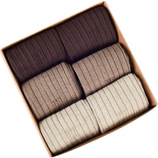 Norfolk Comet Nero N-Twist Teknolojili Bambu-Pamuk Bükümlü Günlük Çorap - 6 Çift - Kraft Kutu