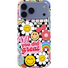 Karsu Design iPhone 17 Pro Max Uyumlu Baskılı Şeffaf Telefon Kılıfı | Koleksiyon: Y2K Retro Patterns