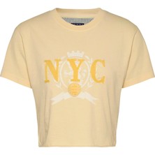 Tommy Hilfiger Kadın Sarı Tommy Hilfiger Tjcw Varsıty Graphıc, Zga Sarı Kadın T-Shirt & Polo