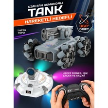 Mj Toys Şarjlı Uzaktan Kumandalı Işıklı Atış Hedefli Ufo Avcısı Akrobatik Dublör Tank Araba Full Fonksiyon