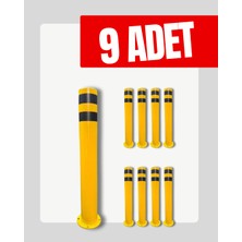 UZM PARK 9 Adet Metal Otopark Demir Duba Delinatör Sabit Park Bariyeri Park Engel Demiri 75 cm