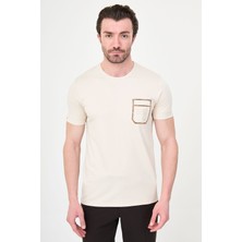 MCR Düz Slim Fit Bisiklet Yaka Desenli Bi-Stretch Interlok Erkek T-Shirt