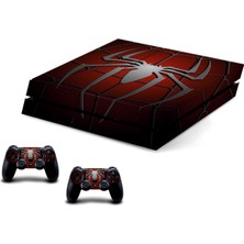 Stickermarket PS4 Fat Spiderman Sticker Seti Playstation 4 İçin Özel Tasarım Materyal