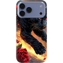 Karsu Design iPhone 17 Pro Uyumlu Baskılı Şeffaf Telefon Kılıfı | Koleksiyon: Minimal Black Panther