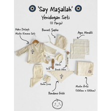 Say ‘maşallah’ Nakışlı Premium Yenidoğan Seti (10 Parça)