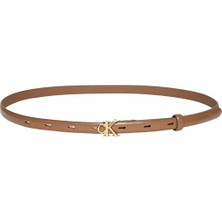 Calvin Klein Kadın Round Ck Buckle 15MM Smooth Kemer