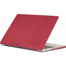 Arabulalaca Macbook Pro 14 Inç 2026 Model A3426 M5 Pro Işlemcili Koruma Karbon Hardcase Kapak Kırmızı