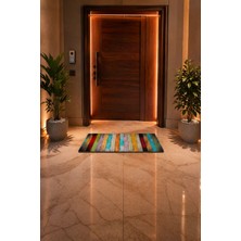 Esnature Rustik Ahşap Renkli Kapı Önü Paspası 45X70 cm